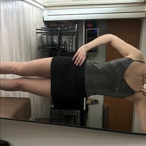 Black and Gray Leopard Print tank